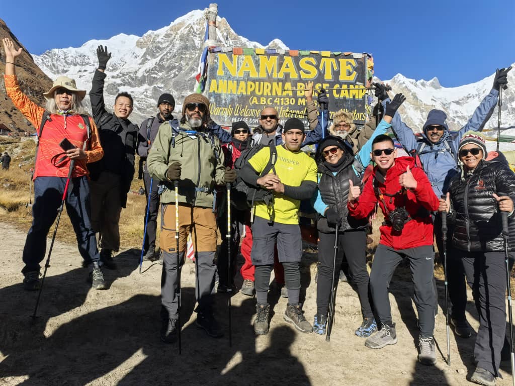 a group of people posing for a photo